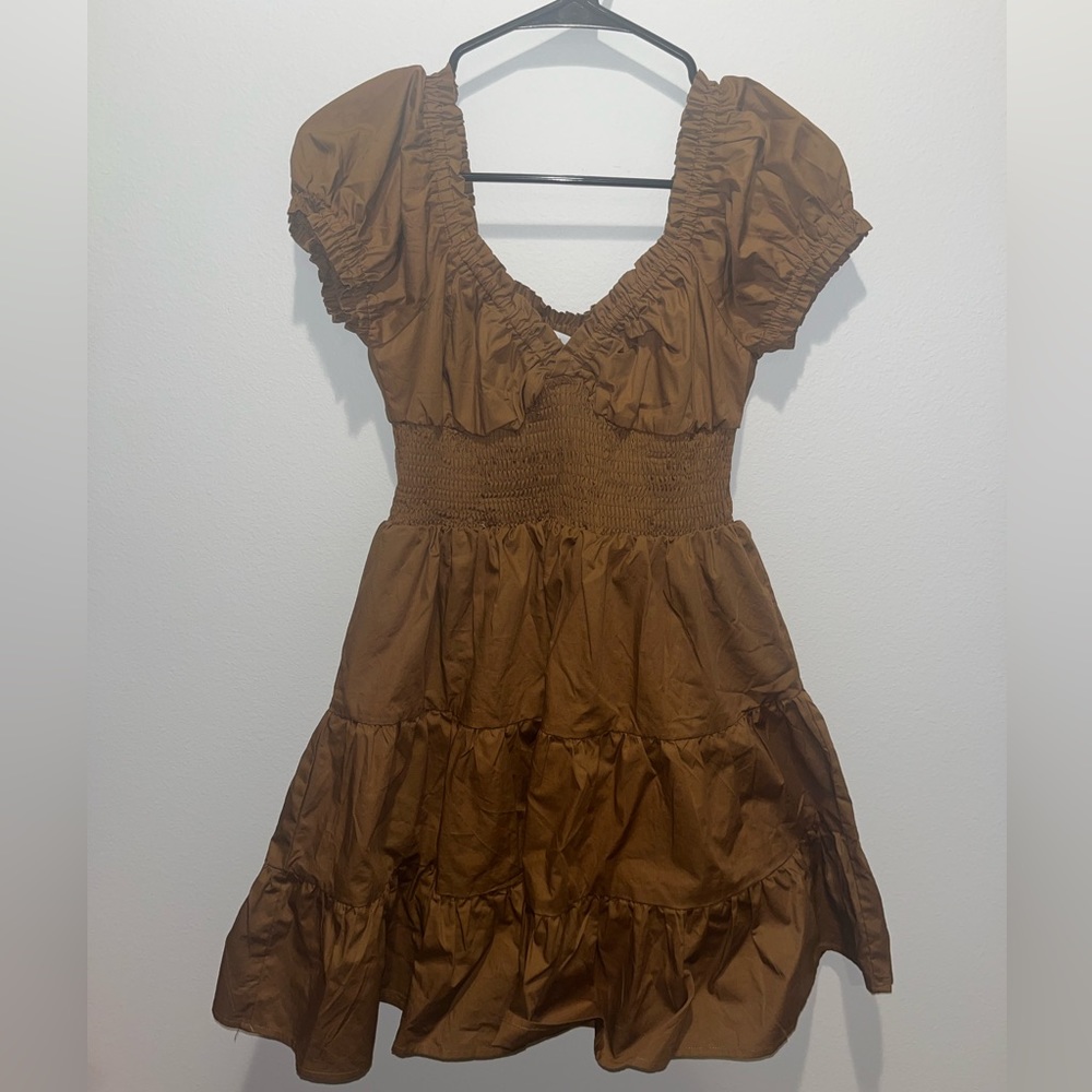 Princess Polly Daniela Mini Dress Chocolate Brown- US Size 6